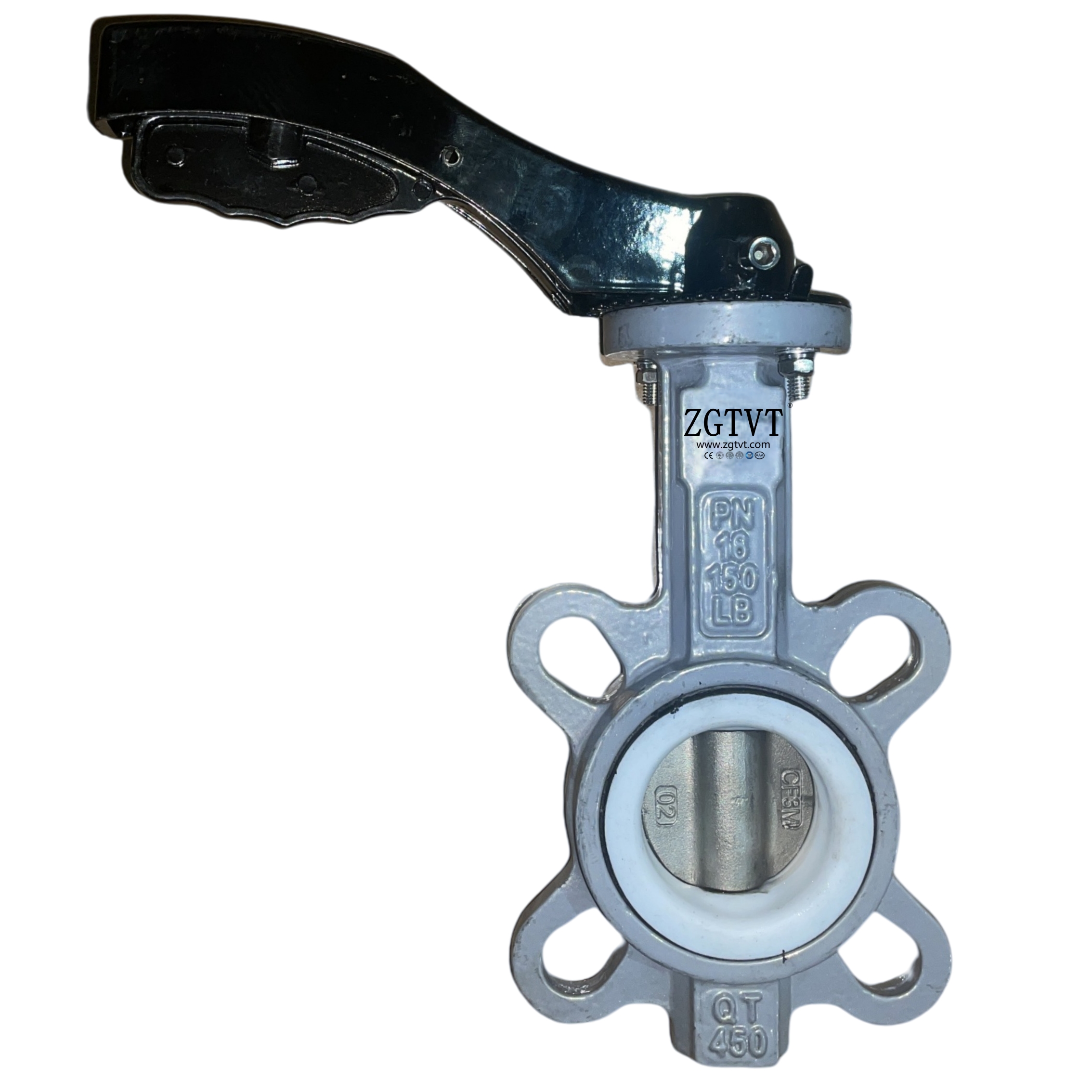 Handle/Gear Box Stainless Steel GGG50 PTFE Seal Wafer Butterfly Valve