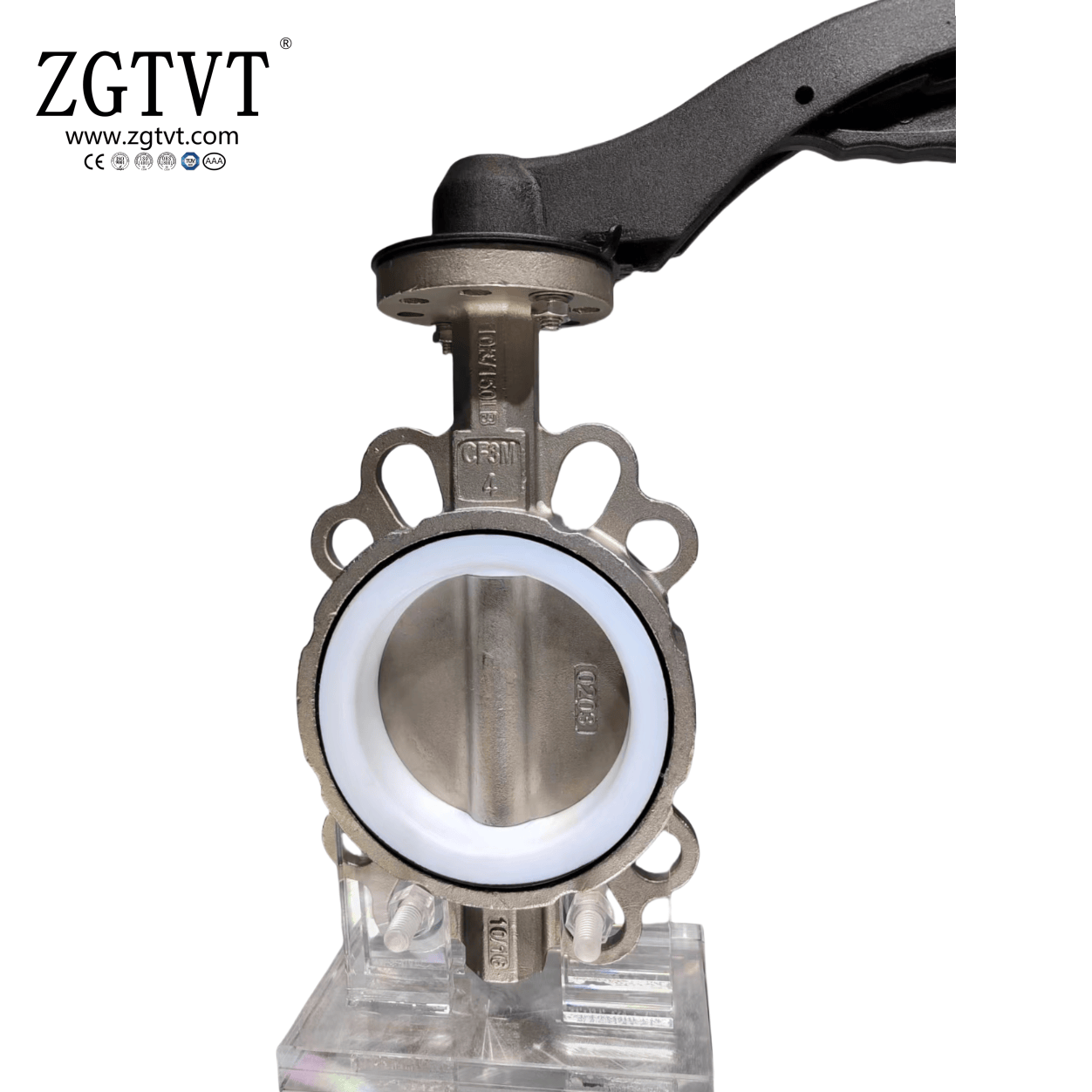 Handle/Gear Box Stainless Steel GGG50 PTFE Seal Wafer Butterfly Valve