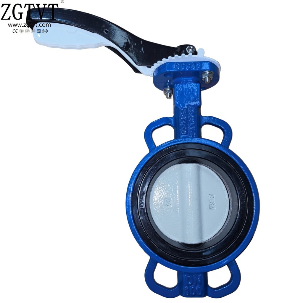 Handle Ductile Iron Wafer Type Butterfly Valve