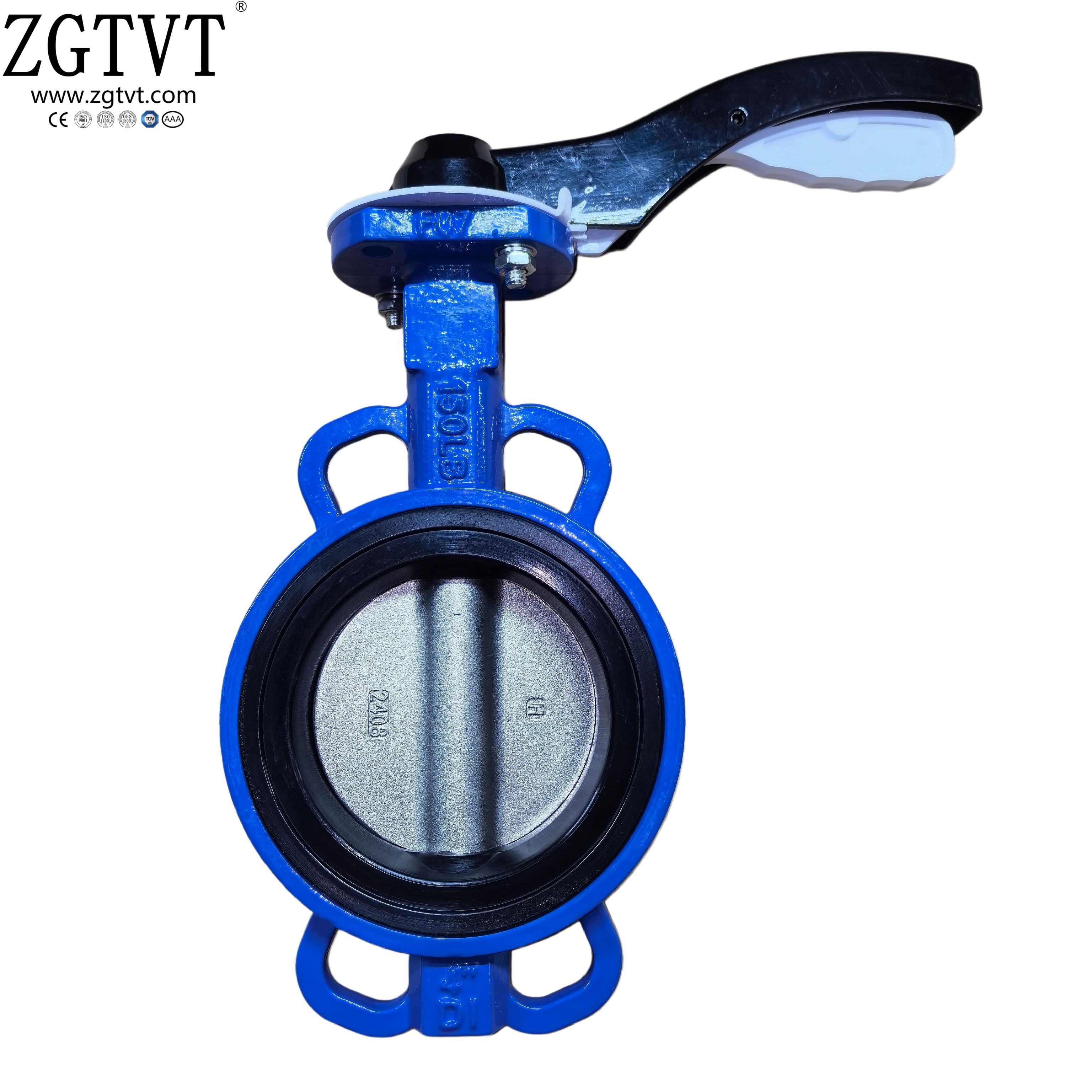 Handle Ductile Iron Wafer Type Butterfly Valve
